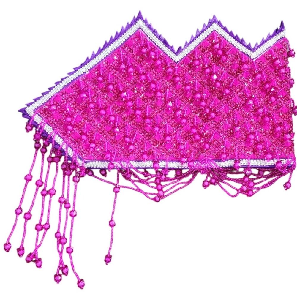 Hmong Beautiful Beaded Embroidered Boho Multicolored princess hat